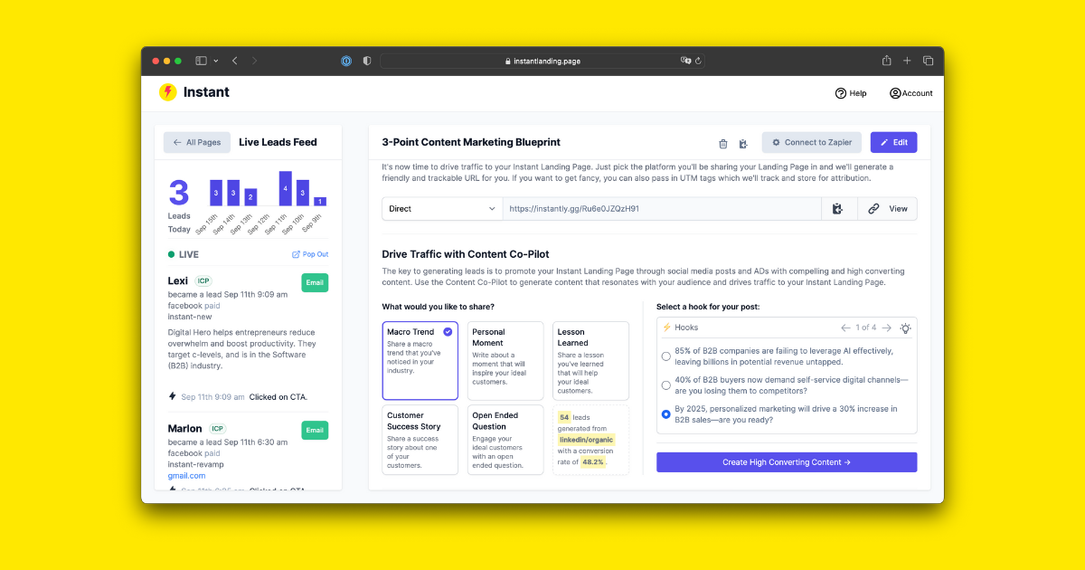 Inbound Lead Generation Funnels That Fill Your Pipeline | Instant